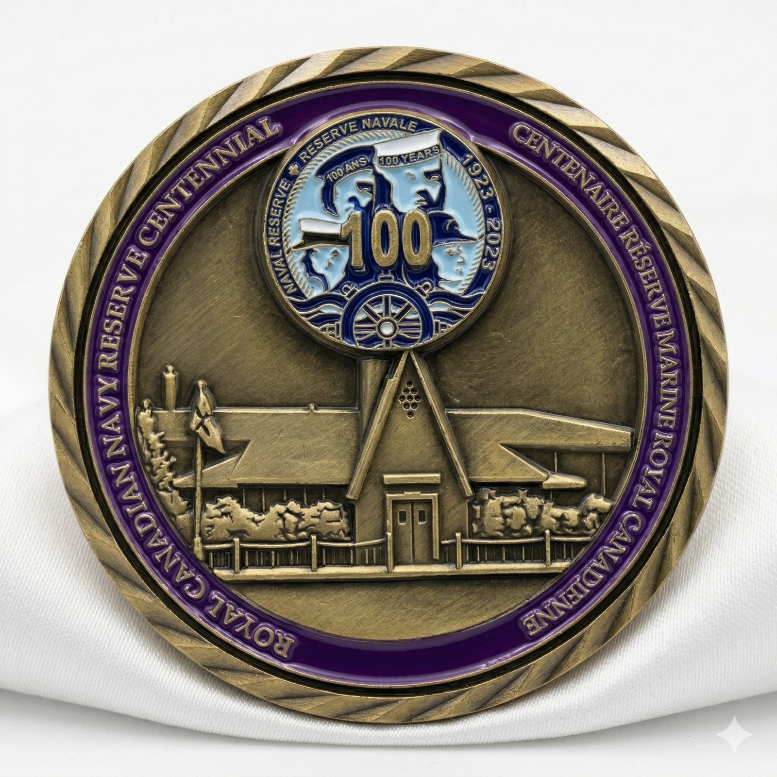 HMCS challenge coin antique brass