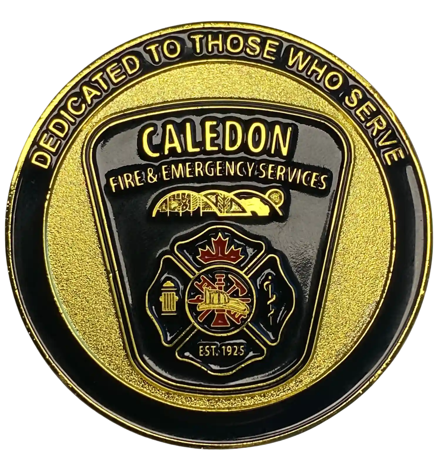 Caledon Firefighter gold coin frontside 01