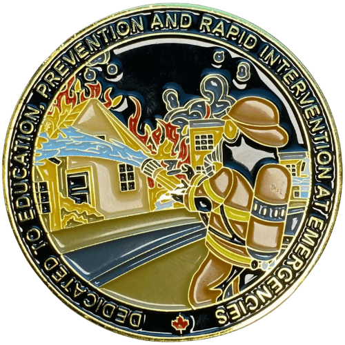 Caledon Fire Service gold coin photo
