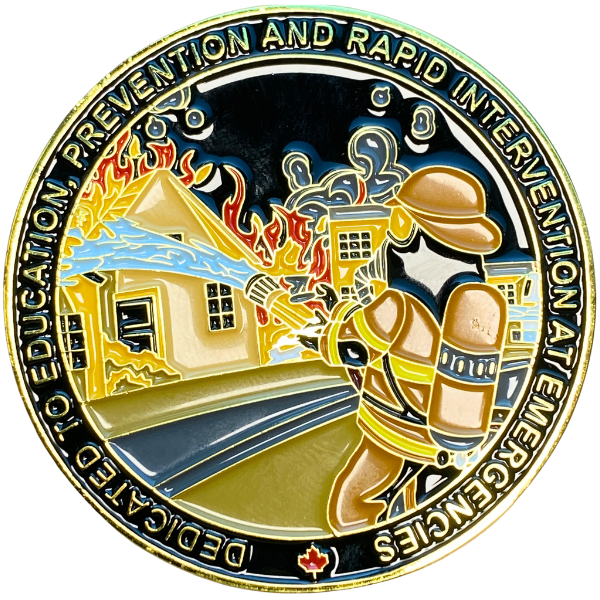 Caledon Fire department challenge coin