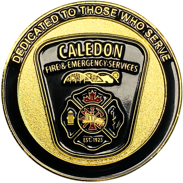 Caledon Fire department challenge coin