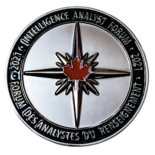 Intelligence Analyst Forum Challenge Coin Frontside