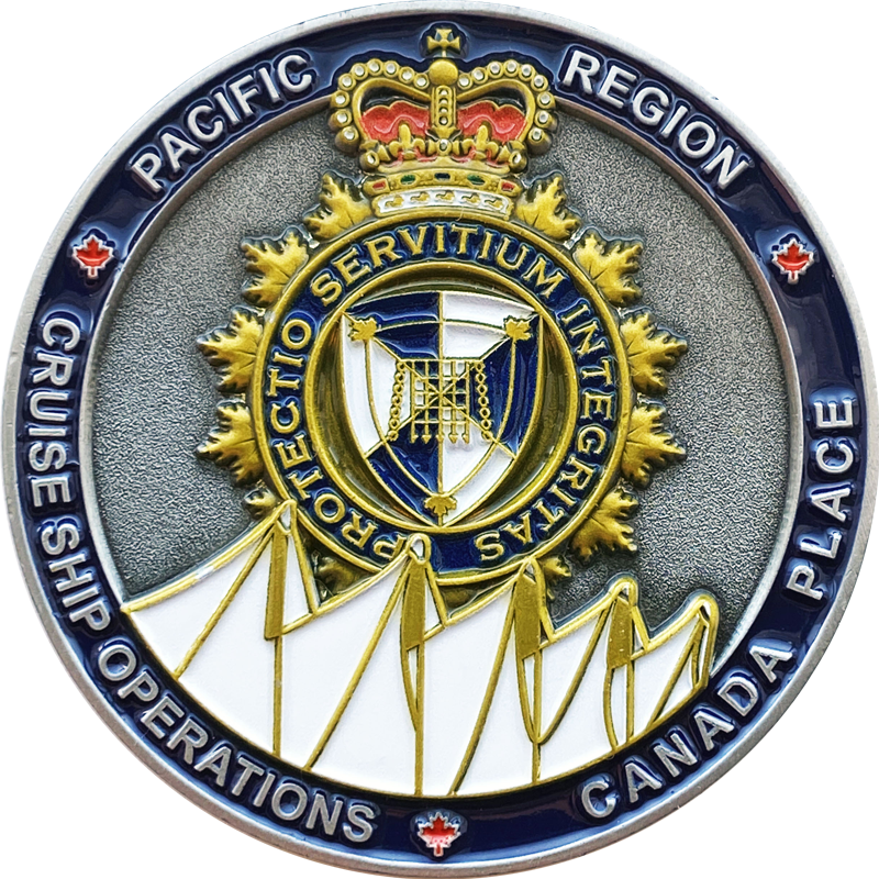 CBSA Cruise Ship custom challenge coin - Strike Your Coin