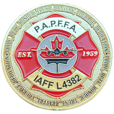 Toronto Pearson Firefighter challenge coin