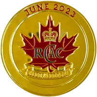 Royal Canadian Army Cadets Corps challenge coin backside