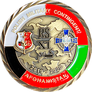 Custom Military Unit Challenge Coin Afganistan Backside