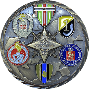 Custom Military Unit Challenge Coin Afganistan Frontside
